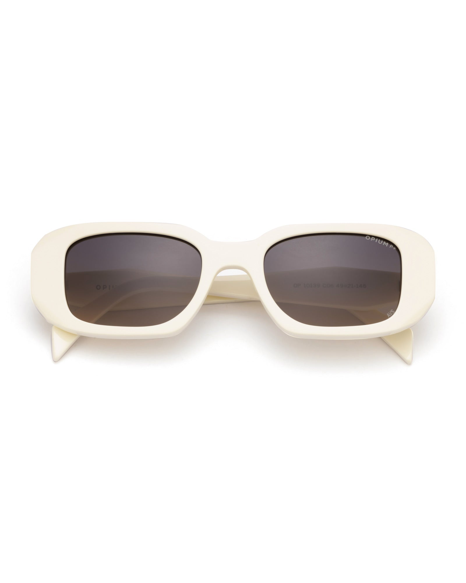 Try Not To Stare / White - INDY Sunglasses