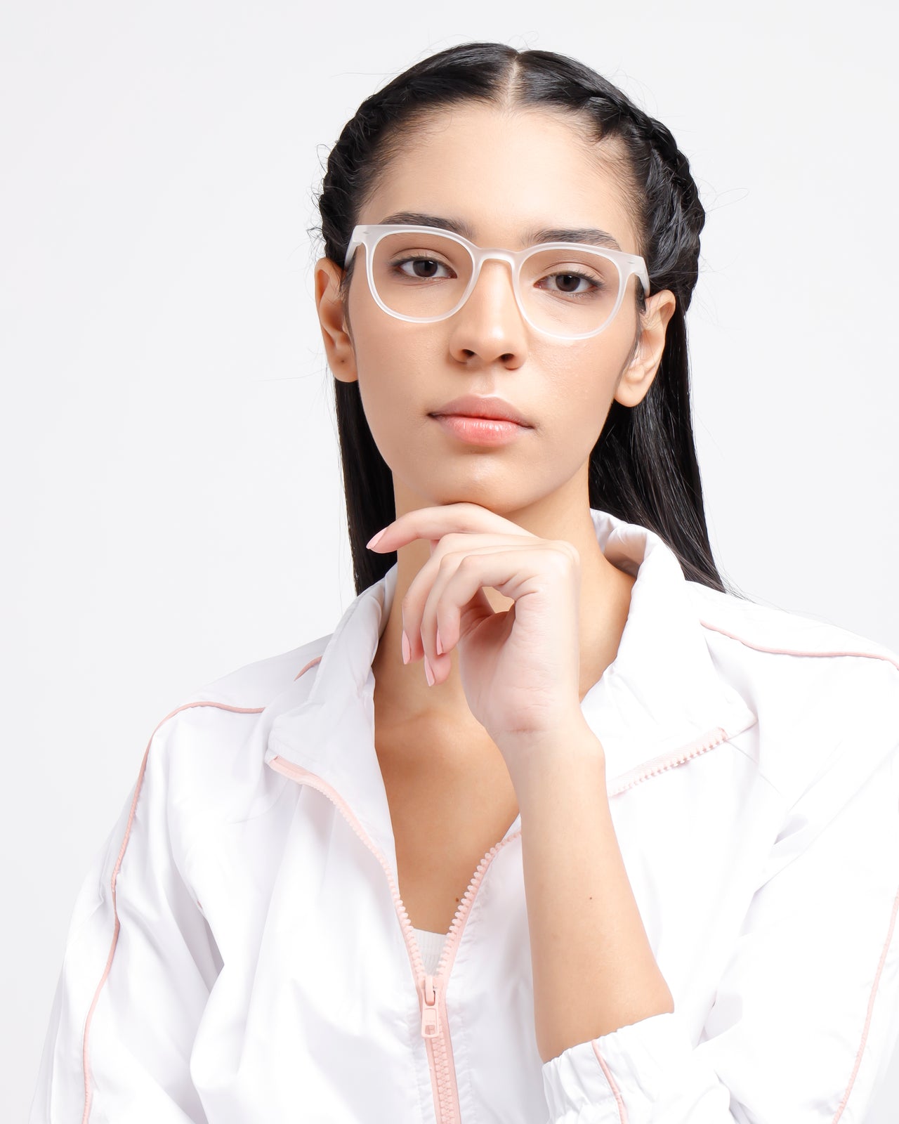 Porcelain White Unisex Round Opticals