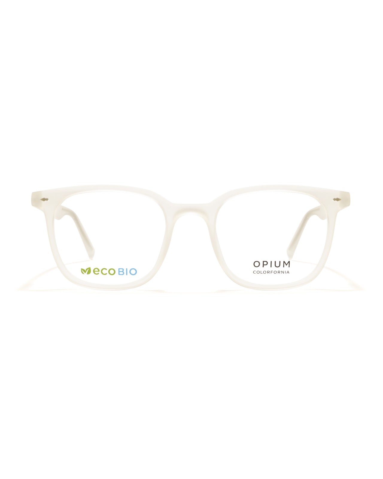 Ivory White Unisex Square Opticals