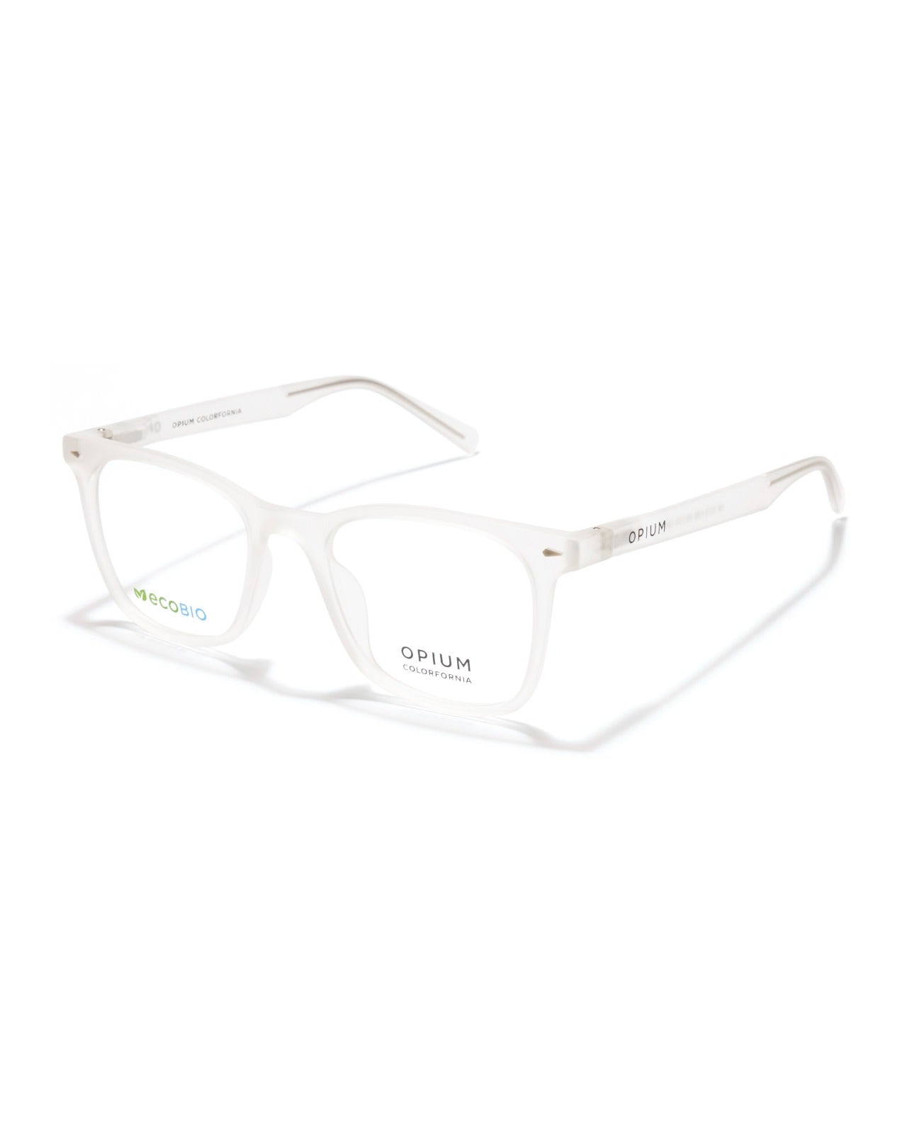 Snowflake White Unisex Square Opticals