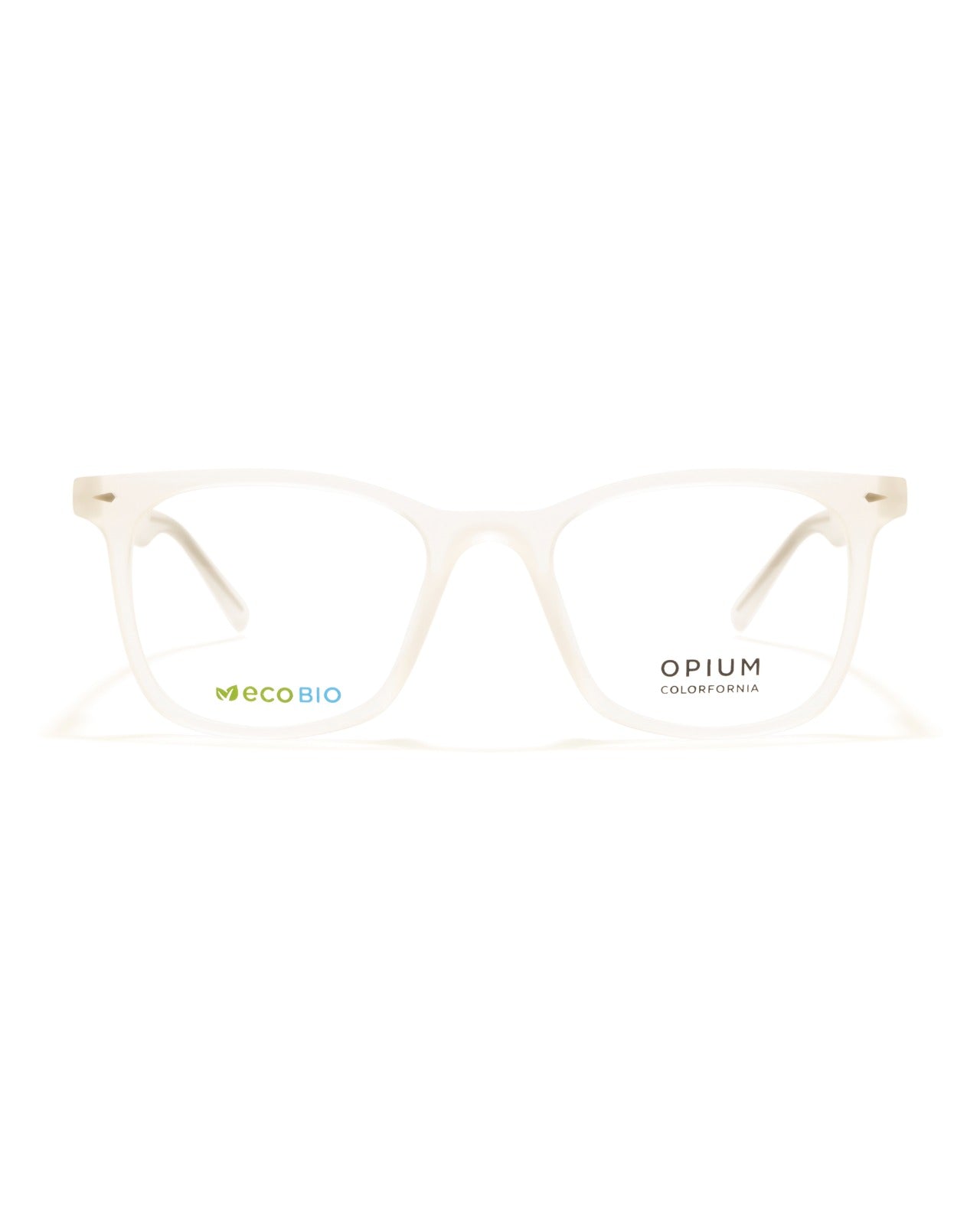 Snowflake White Unisex Square Opticals